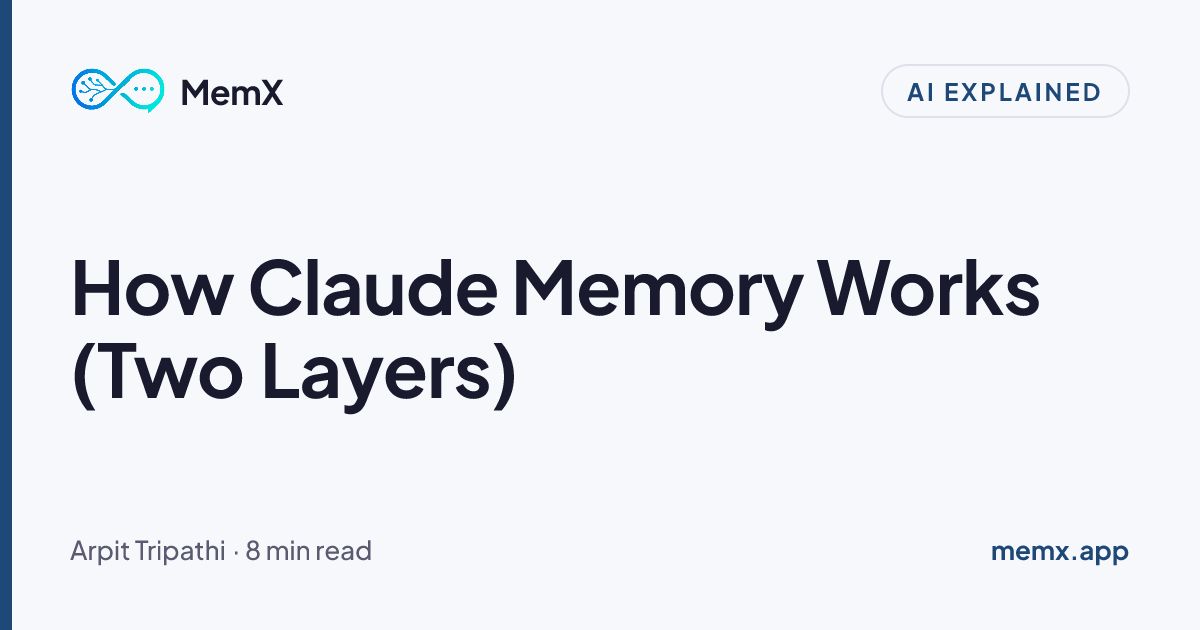 How Claude Memory Works (Two Layers) | MemX